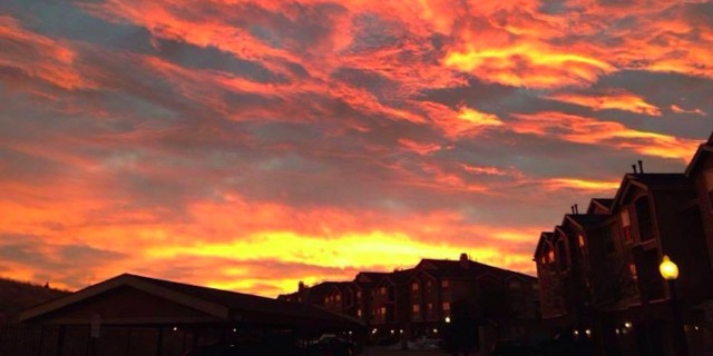 An Insider's Perspective of an Eating Disorder a colorful sky at sunset over a neighborhood