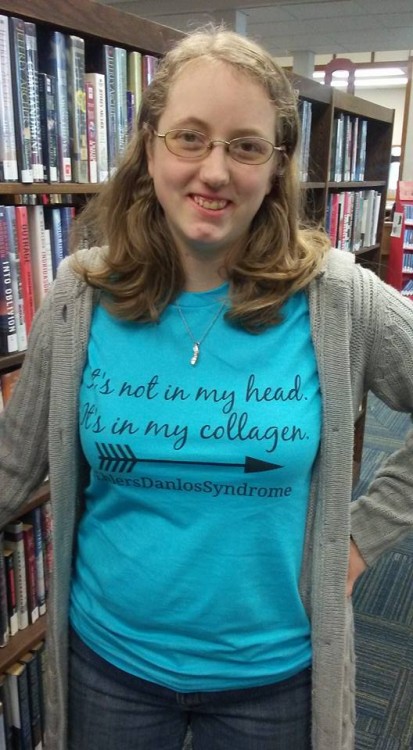 woman standing in library