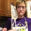 woman with IV bag