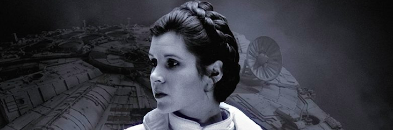 We Must Continue Advocating for Mental Health for Carrie Fisher A woman looking over her shoulder