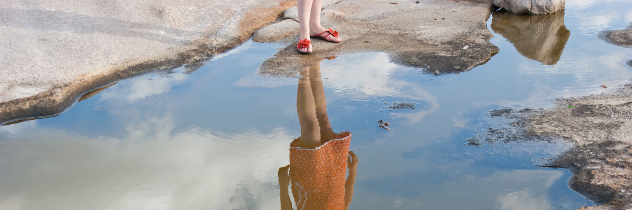 Clear water makes a perfect reflection