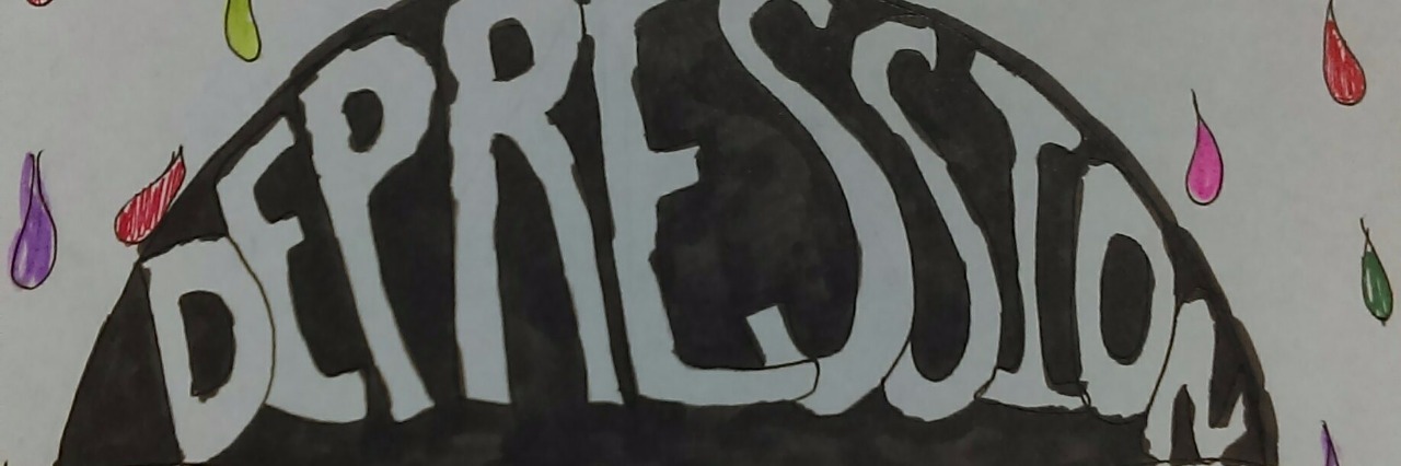 I Don't Connect With Stereotypical Depression Photos, So I Drew My Own depression photo of umbrella