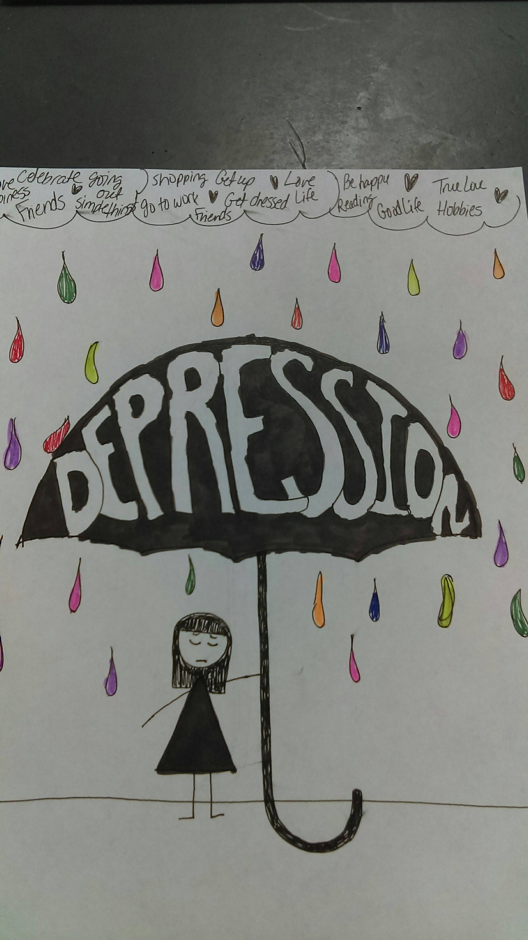 depression photo of umbrella