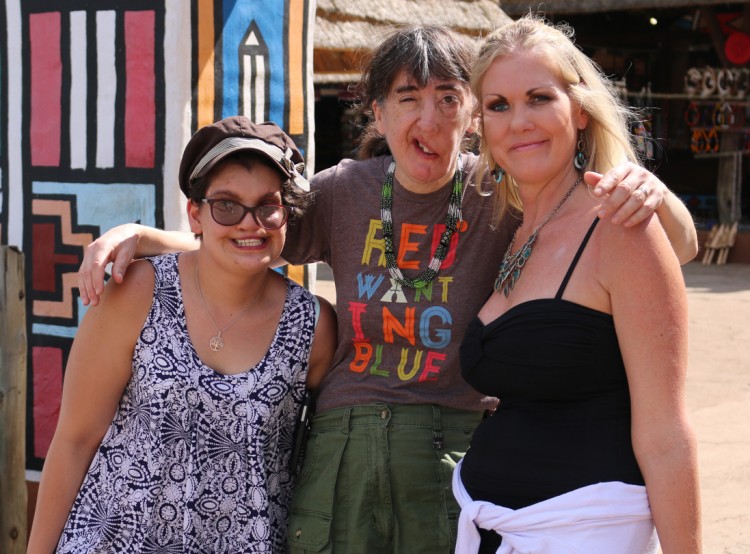 Aneesa, me and Vanessa at Lesedi Village outside of Johannesburg.