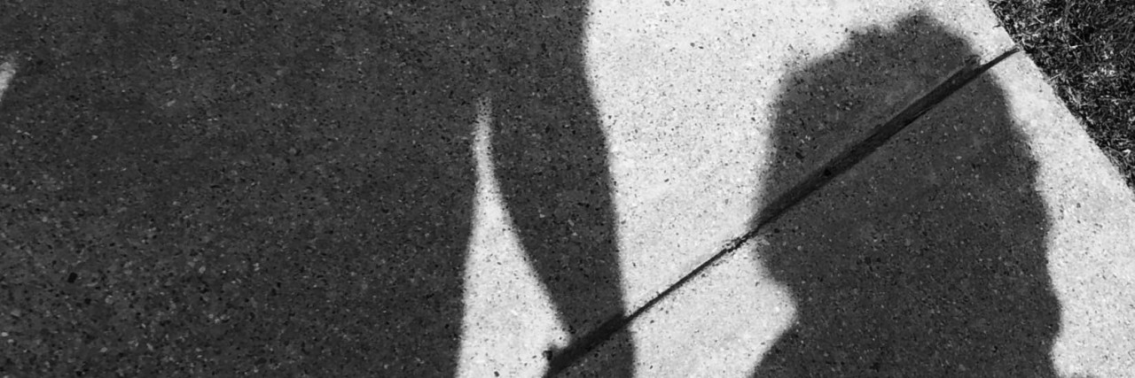 shadow of a little girl