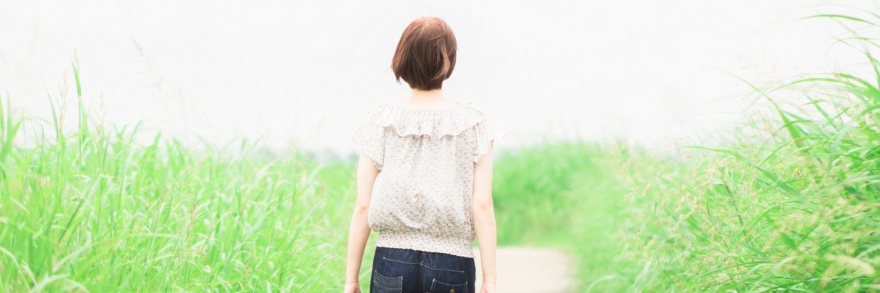 woman in the countryside