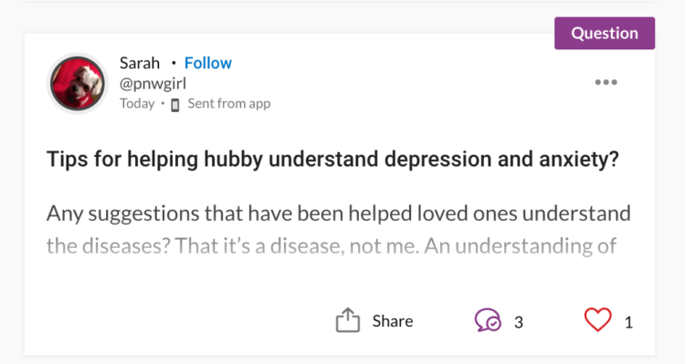 person asking how to help husband understand anxiety