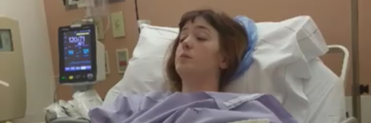Dealing With Friends' Reactions When Surgery Didn't Fix Gastroparesis Woman in hospital bed