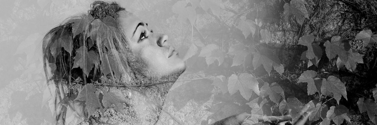 Holding on to the Moments of Calm in Borderline Personality Disorder View of girl and tree in Double exposure