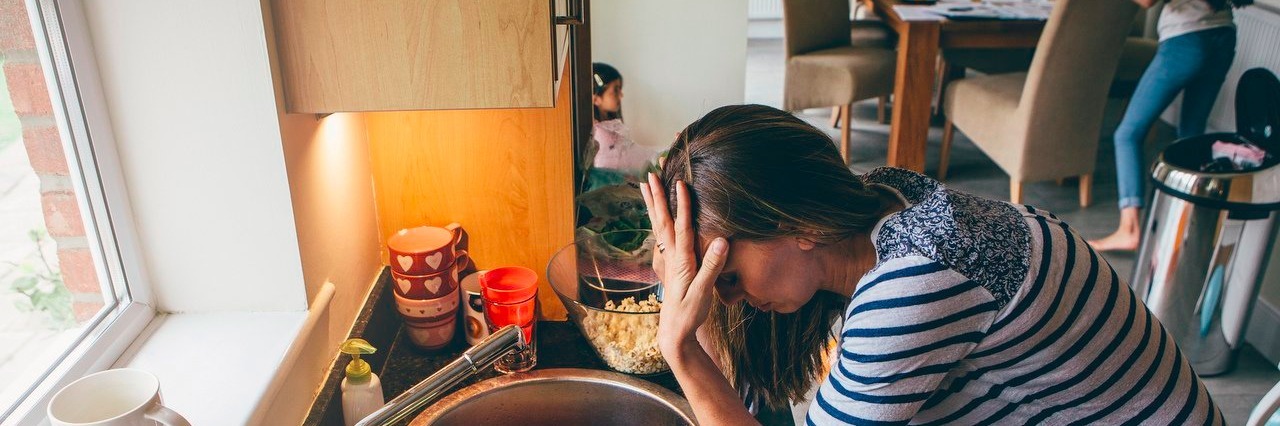 Tips for Parenting During an IBD Flare-Up stressed mother of three