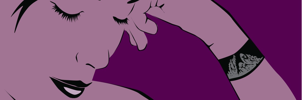 10 Things I Want People to Know About My Complex Mental Illnesses Simple vector illustration of a young woman daydreaming.