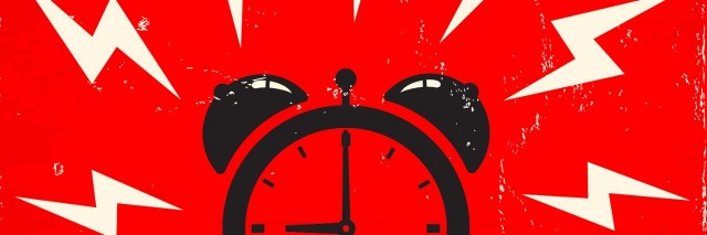 illustration of an alarm clock ringing
