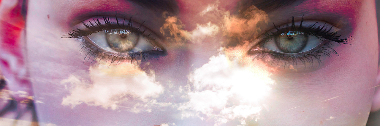 What Life With Bipolar II Disorder Is Like Double exposure of closeup girl portrait and mountainscape