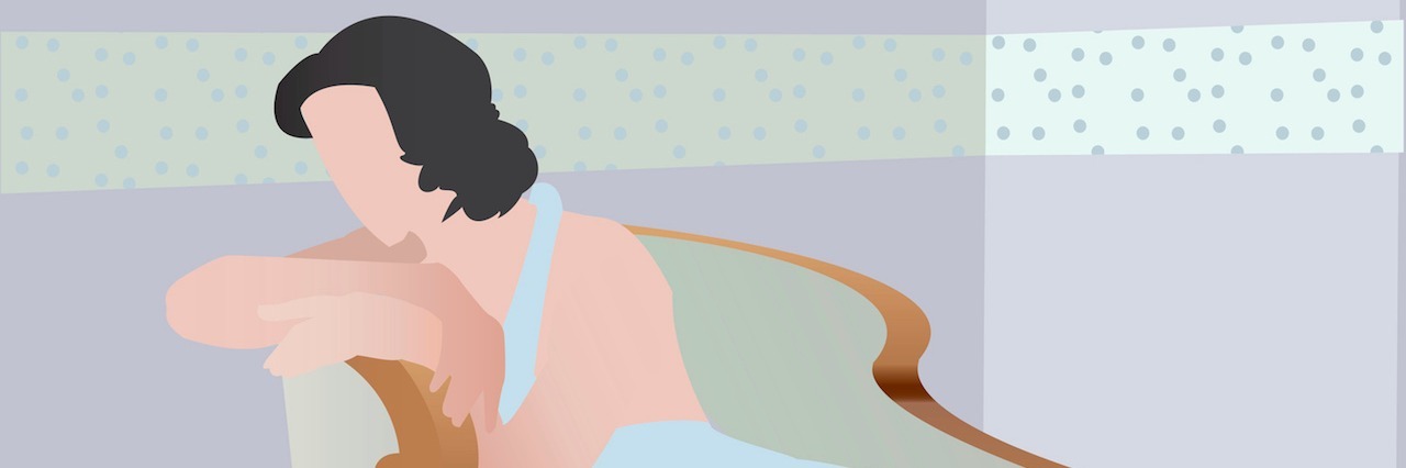 Mental Illness Poem: I Am Not Like You illustration of a Woman sitting on an armchair