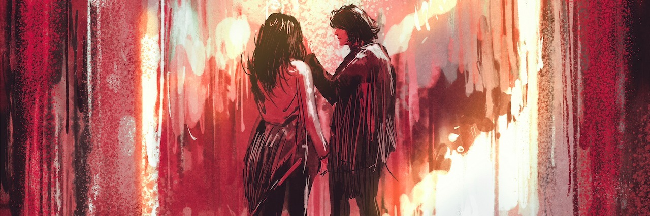 Bipolar Disorder: Learning to Let Your Husband In painting of a couple