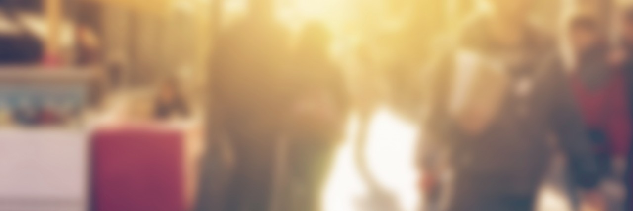 The Phases of My Social Anxiety Crowd of people on the street, blur defocussed image