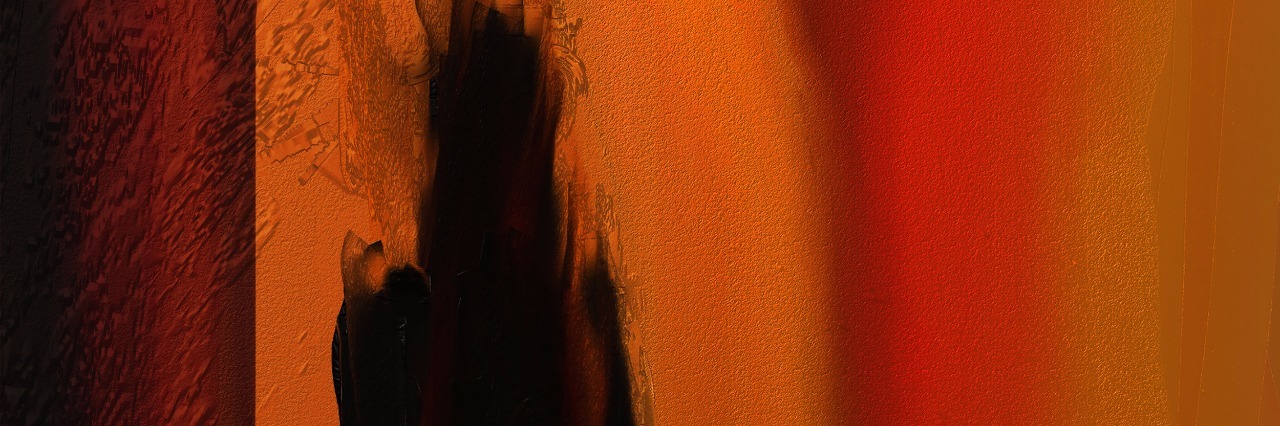 The Anxiety That Comes With Chronic Illnesses silhouette of person on red and orange background