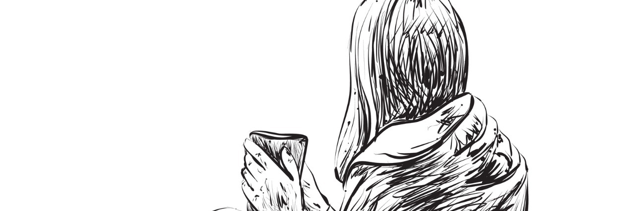 Why There Shouldn't Be a Timeline on Grieving Your Life Before Illness Sketch of woman seating isolated. Hand drawn illustration