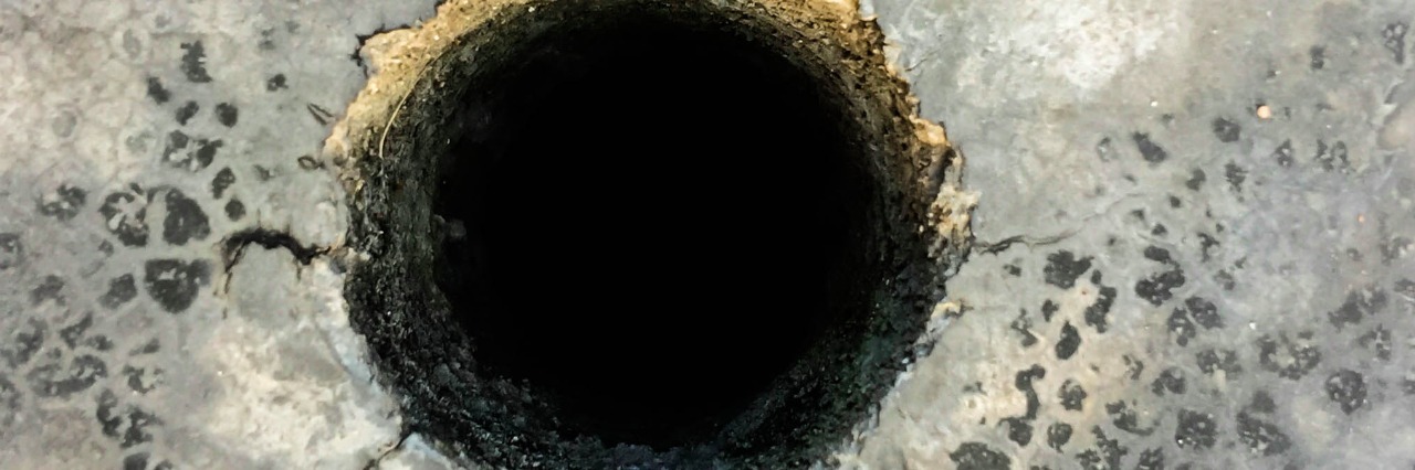 Learning to Live After a Loss Black hole in cracked floor