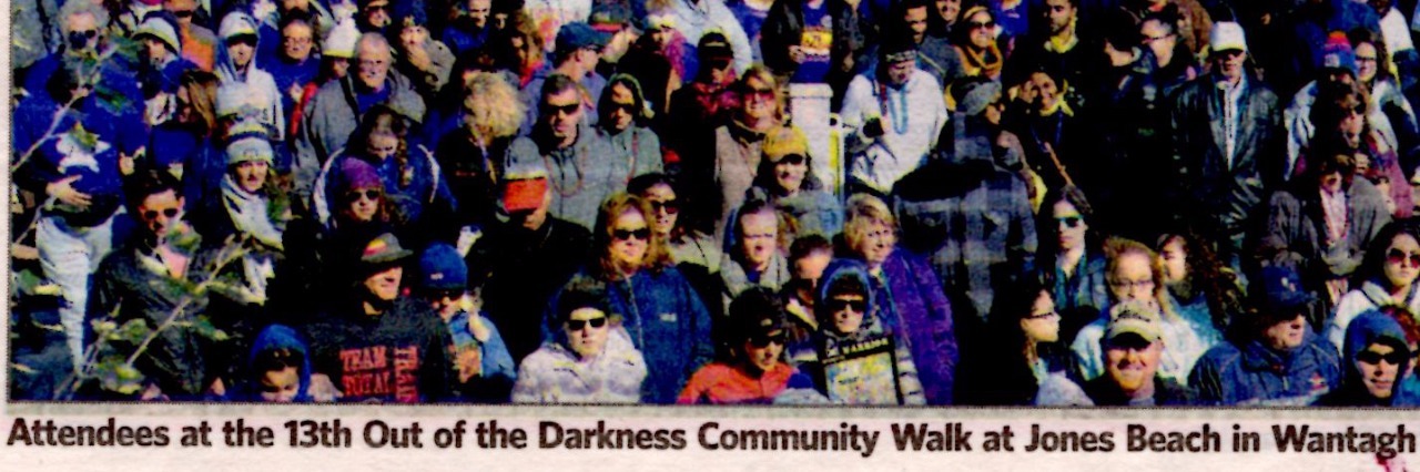 What It's Like When a Loved Ones Died of Suicide a shot from the American Foundation for Suicide Prevention walk