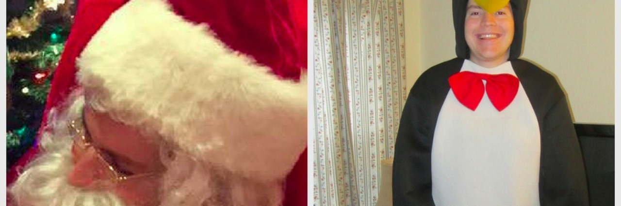 Why I Play an Autism-Friendly Santa and Penguin During the Holidays Kerry Magro dressed up as Santa and as a penguin