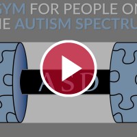 asd fitness center logo behind red video play button