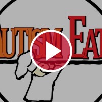 autism eats logo behind red video play button