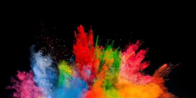 When Synesthesia Gave Me the Color Depression Took Away From Me colored dust explosion on black background