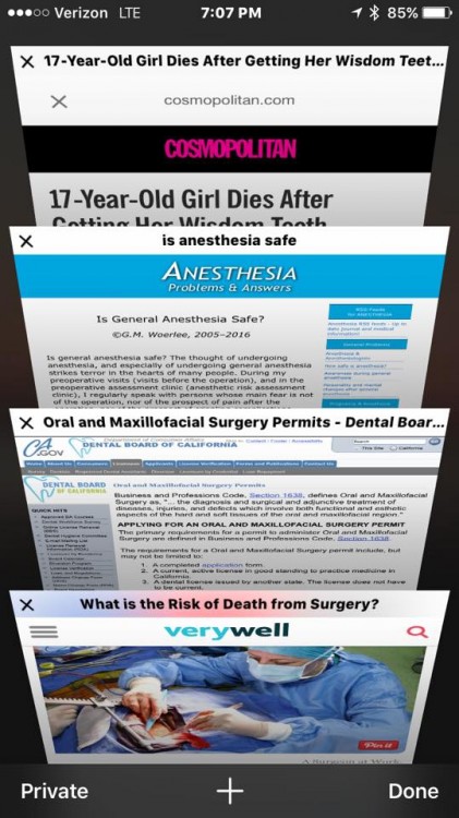tabs open on an iphone