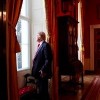 Donald Trump, looking out a window
