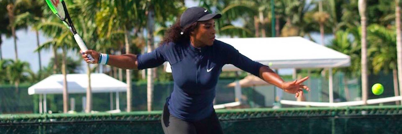 How Serena Williams Got Me Through My Hospital Admission for Anxiety Serena Williams playing tennis