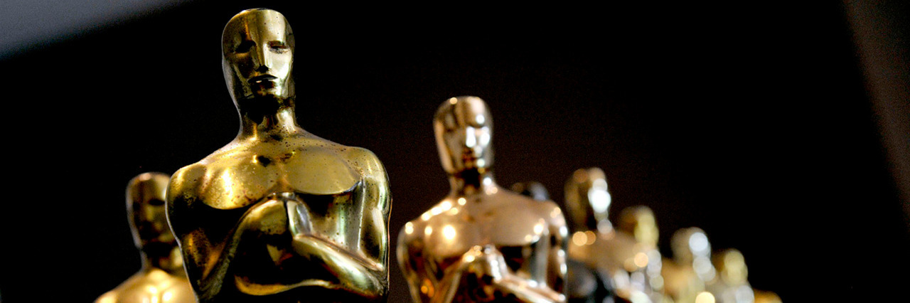 Four Oscar Nominations Go to Films With Disability Connections Academy Award statues. (Photo by Toby Canham/Getty Images)