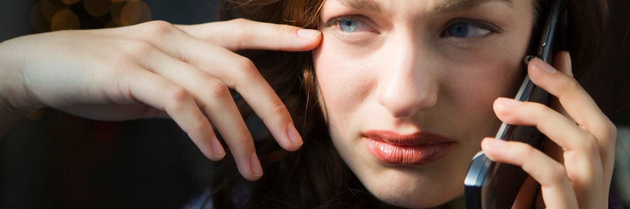 When Depression Leaves You in Crisis, Reach Out to People for Help A worried looking woman on the phone