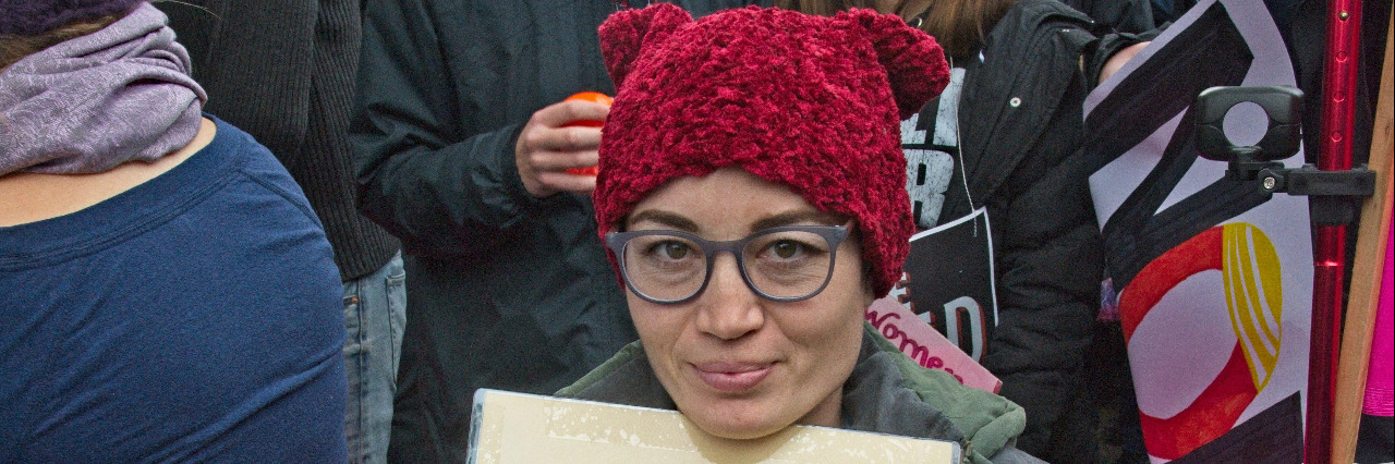 A New Wheelchair User's Experience at the Women's March Charis Hill at the Women's March.
