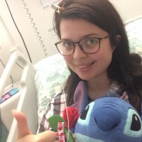 girl in hospital bed