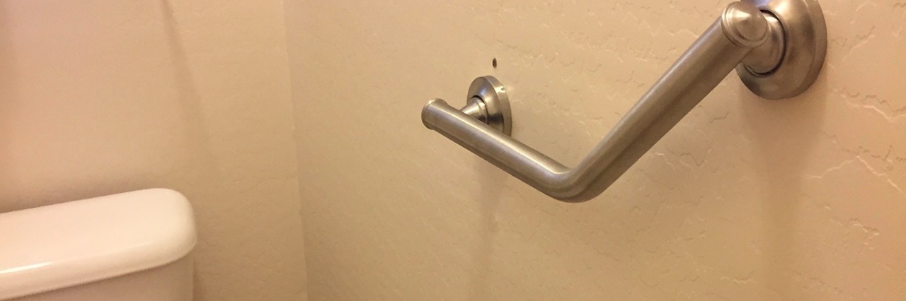 How My Marriage Will Help Me Fight Ehlers-Danlos Syndrome bathroom with grab bar on wall