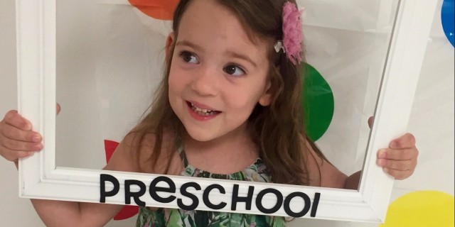 My Daughter's Prematurity Will Always Be Part of the Conversation, and That's OK young girl on her first day of preschool