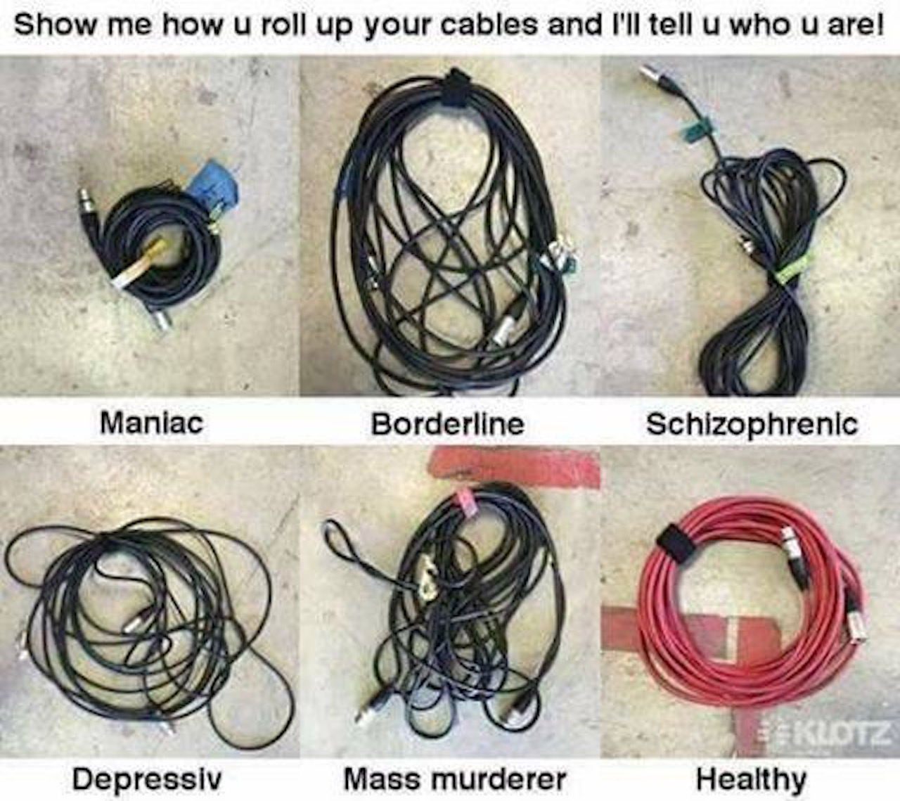 meme of wires representing different mental illnesses