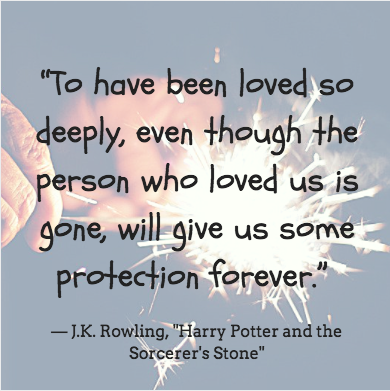 grief meme that says to have been loved so deeply even though the person who loved us is gone will give us some protection forever