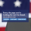 Image of a "page not found" page on the new Whitehouse.gov website