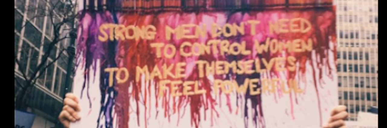 How the Women's March Helped Me as an Emotional Abuse Survivor women's march sign