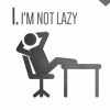 1. I'm not lazy (pictured: person with their feet up at their desk.)