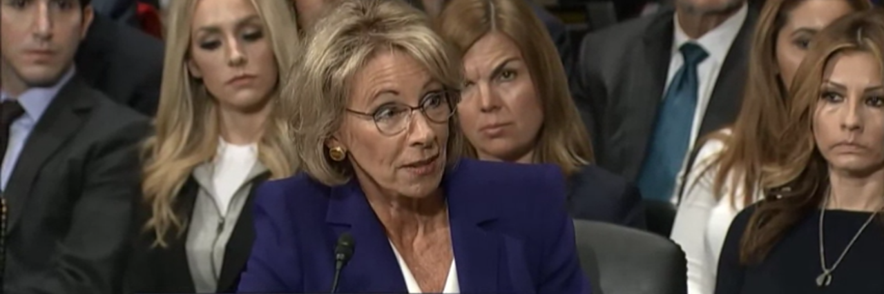 Betsy DeVos Writes Letter to Sen. Johnny Isakson About IDEA CSPAN Image of Betsy DeVos