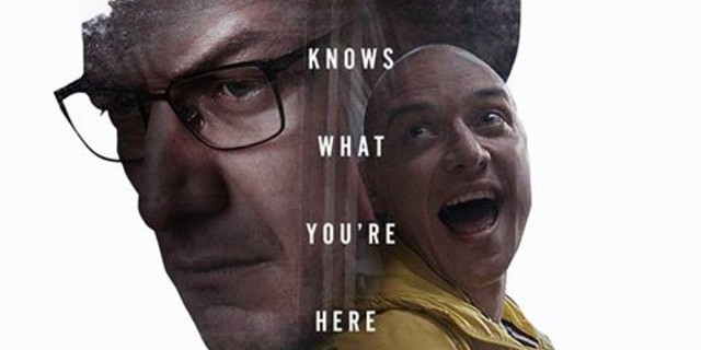 More Than 20,000 People Are Boycotting 'Split' for the Way It Portrays Mental Illness Promotional image for "Split" featuring two men with pained expressions looking forward.