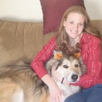 Contributor with her dog