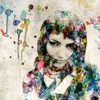 Grange watercolor girl