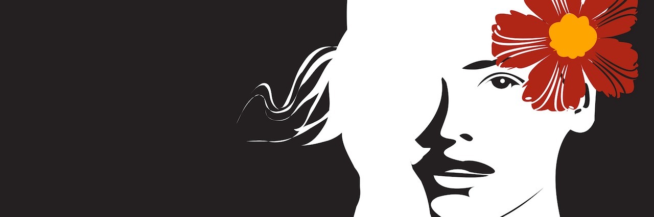 How Depression Affected My Outgoing Personality an illustration of a woman with a flower in her hair