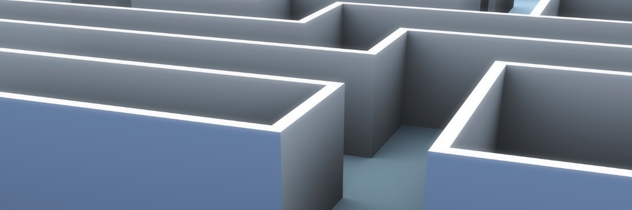 When Depression Is Like a Maze You Can't Escape woman at beginning of a maze