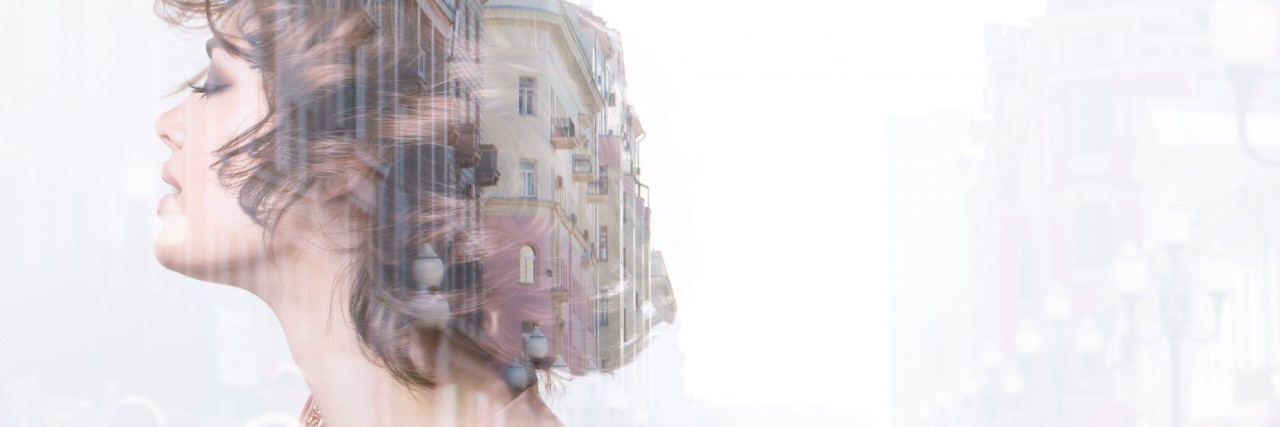 7 Things I Wish People Understood About My Bipolar 1 Disorder Double exposure woman and city.