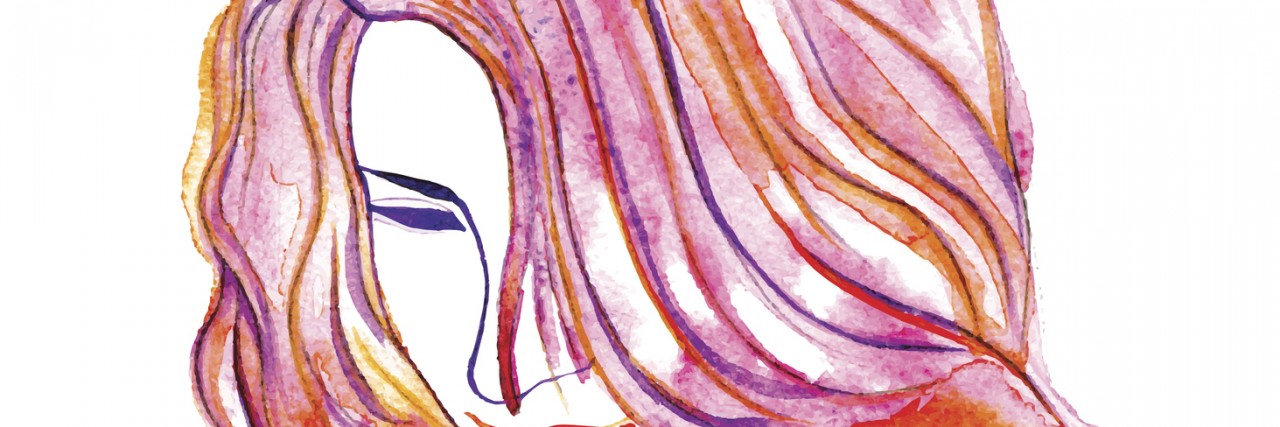 My Eating Disorder Makes It Hard to Want to Get Better watercolored girl image